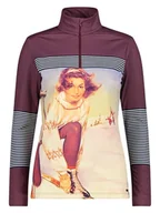 Bluzy damskie - CMP Bluza polarowa w kolorze fioletowym ze wzorem - miniaturka - grafika 1