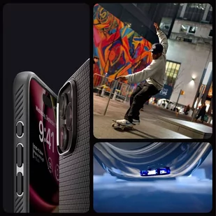 Etui do iPhone 15 Pro Spigen Liquid Air Case obudowa plecki ochronne Matte Black + Szkło - Etui i futerały do telefonów - miniaturka - grafika 3