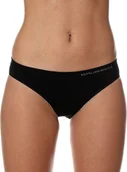 Bielizna sportowa damska - Brubeck Figi damskie bikini Comfort Cotton czarne r. L (BI10020A) - miniaturka - grafika 1