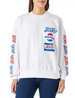 Bluzy damskie - ONLY Onlpepsi L/S O-Neck Box SWT bluza damska, Jasna biel/nadruk: multi, L - miniaturka - grafika 1