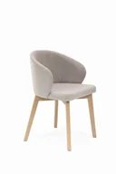 Krzesła - Flavio 5 krzesło tapicerowane beżowe nogi dąb artisan - miniaturka - grafika 1