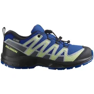 Buty dla chłopców - Buty dziecięce Salomon Xa Pro V8 Waterproof Rozmiar butów (UE): 35 / Kolor: niebieski - miniaturka - grafika 1