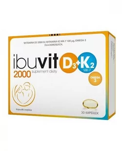 Omega Pharma Ibuvit d3 2000+k2 mk-7 3 x 30 kaps - Suplementy diety - miniaturka - grafika 1