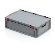 Pojemniki przemysłowe - B2B Partner Plastikowa skrzynka z wiekiem 600x400x185 mm 967170 - miniaturka - grafika 1