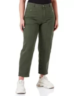 Spodnie damskie - Sisley Damskie spodnie 44QPLE00X Pants, zielone wojskowe 82M, 28 - miniaturka - grafika 1
