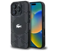 Etui i futerały do telefonów - Lacoste IML Blend Monogram MagSafe do iPhone 16 Pro Max Czarny - miniaturka - grafika 1