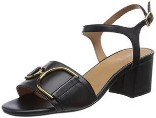 Geox Sandały damskie D New Eeraklia 50, czarne, rozmiar 37,5, czarny, 37.5 EU - Sandały damskie - miniaturka - grafika 1