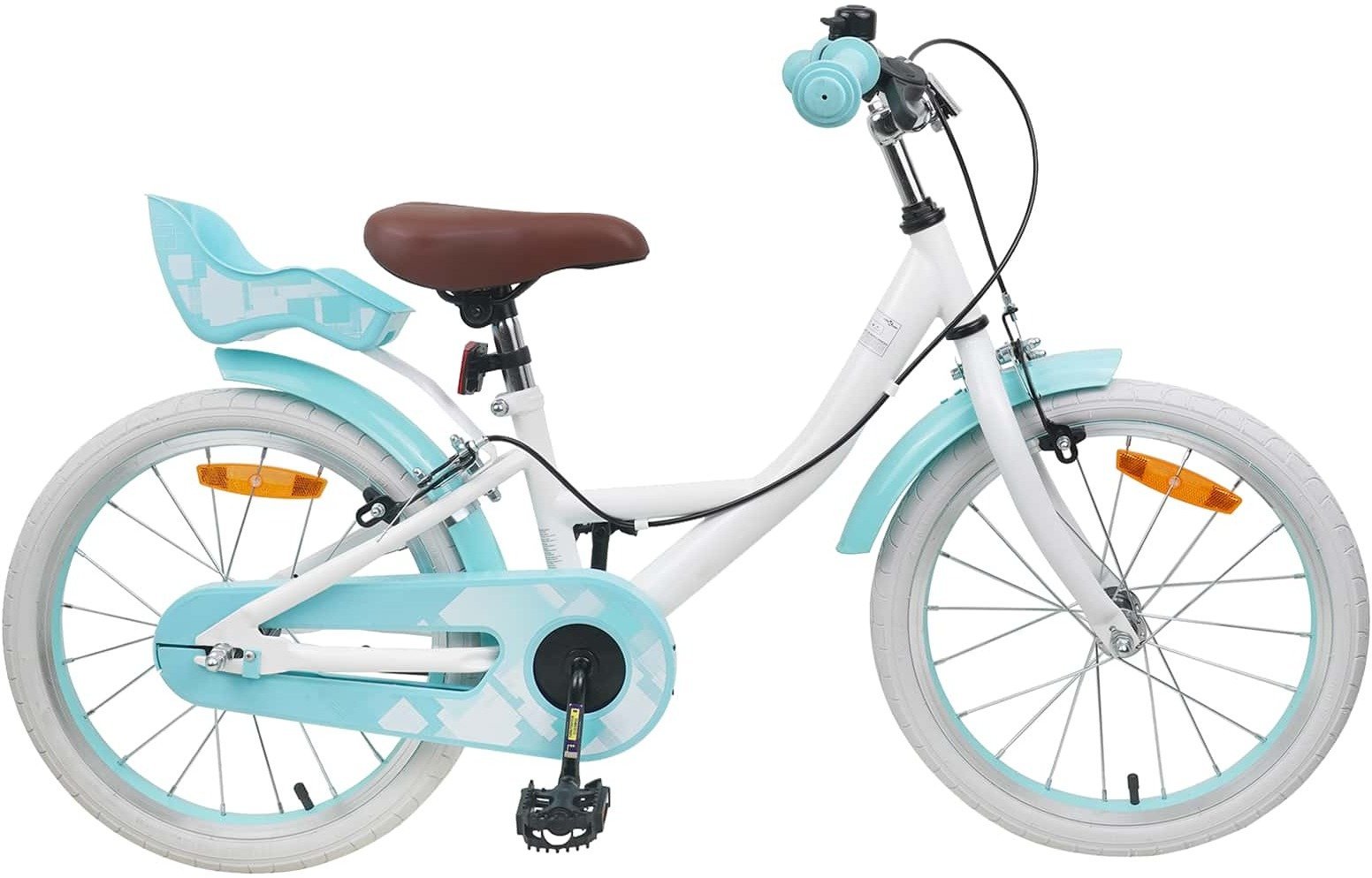 vidaXL vidaXL Rower Dziecięcy 18 Cali dla dzieci w wieku 5-7 lat Biały