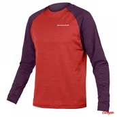 Koszulki rowerowe - Koszulka Endura SingleTrack Fleece purple - miniaturka - grafika 1