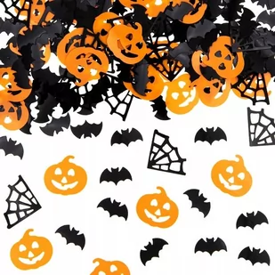 Konfetti Halloween Dynie Pajęczyny Nietoperze 15G - Pasmanteria - miniaturka - grafika 1