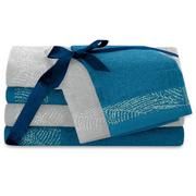 Ręczniki - Ręcznik BELLIS kolor niebieski styl klasyczny 2*30x50+2*50x90+2*70x130 ameliahome - TOWEL/AH/BELLIS/SI+MA/SET2*30x50+2*50x90+2*7 - miniaturka - grafika 1