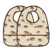 Śliniaki i fartuszki - Jollein - 2 śliniaczki wodoodporne  SAVANNAH - miniaturka - grafika 1