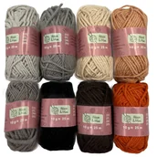 Pasmanteria - 8x WŁÓCZKI BAWEŁNIANE ZESTAW WŁÓCZEK DO HAFTOWANIA - miniaturka - grafika 1