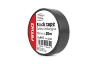 Taśmy izolacyjne i naprawcze - AMiO Taśma izolacyjna czarna 18mm x20m 1 szt) AMI-02464 - miniaturka - grafika 1