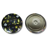 Dekoracje domu - Magnes folk kaszubski kwiaty czarny - miniaturka - grafika 1