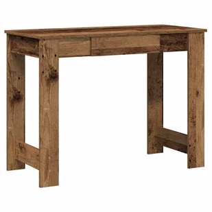 vidaXL Biurko, stare drewno, 100x45x75 cm, materiał drewnopochodny - Biurka - miniaturka - grafika 1