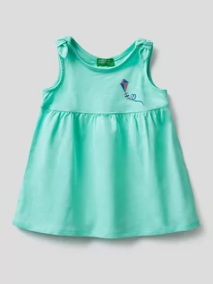 Sukienki i spódniczki dla dziewczynek - Benetton Sukienka w kolorze zielonym - grafika 1