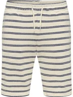 Spodenki męskie - ONLY & SONS Szorty dresowe "Ian" w kolorze granatowo-kremowym - miniaturka - grafika 1