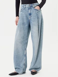 BOSS Jeansy C_Slouchy Pleated Mr 50542435 Niebieski Relaxed Fit - Spodnie damskie - miniaturka - grafika 1