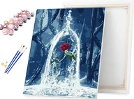 Malowanie po numerach - Malowanie po numerach Wieczna róża Piękna i bestia / beliart - miniaturka - grafika 1