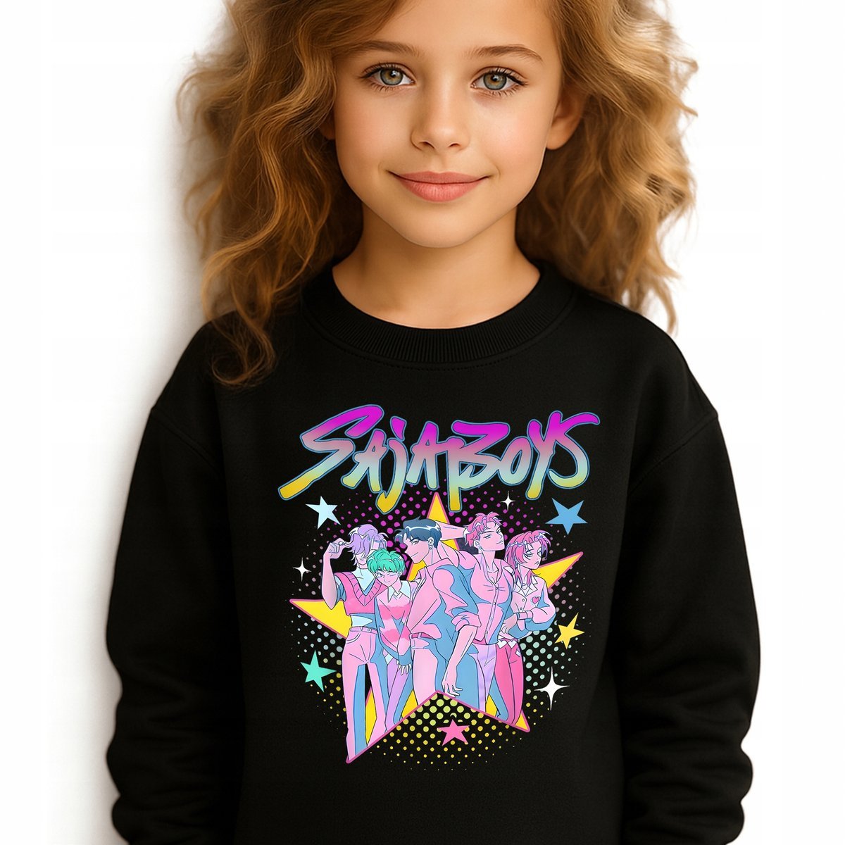 Bluza Dziecięca Czarna SAJA KPOP Do Przedszkola K-pop Muzyka Wz Rozm 116 cm