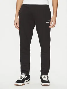 Puma Spodnie dresowe Ess No. 1 Logo 682612 Czarny Regular Fit - Spodnie sportowe męskie - miniaturka - grafika 1