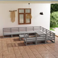 Meble ogrodowe - vidaXL 11-cz zestaw mebli wypoczynkowych do ogrodu drewno sosnowe 3076001 - miniaturka - grafika 1