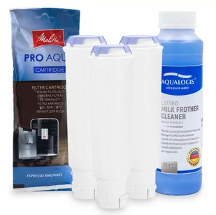 Zestaw MELITTA filtr Claris Pro Aqua 3szt, Aqualogis Latteo 250ml - Akcesoria i części do ekspresów do kawy Zestaw MELITTA filtr Claris Pro Aqua 3szt, Aqualogis Latteo 250ml - Akcesoria i części do ekspresów do kawy - miniaturka - grafika 1