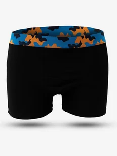 Bokserki Męskie Czarne / Niebieskie MyStars Pas Moro L - Majtki męskie - miniaturka - grafika 1