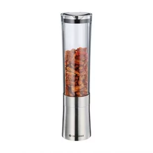 Młynek do chili, akryl/stal nierdzewna, 21 cm kod: ZS-035698 + Sprawdź na SuperWnetrze.pl - Pojemniki na przyprawy - miniaturka - grafika 1