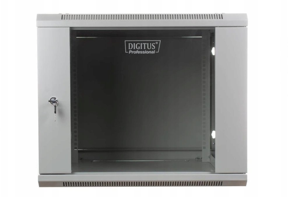 Szafa DIGIT Szafa sieciowa wisząca 19 9U rack 600x600, drzwi szyba, szary, niedzielona, złożona, 60kg DN-W19 09U/600