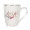 Clayre & Eef Porcelanowe Kubki w Kwiaty A FROMU - Kubki - miniaturka - grafika 1