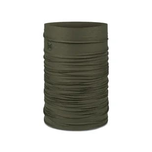 Chusta wielofunkcyjna Buff Coolnet UV solid khaki - ONE SIZE - Czapki i chusty sportowe męskie - miniaturka - grafika 1