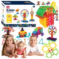 Zabawki interaktywne dla dzieci - PRZESTRZENNE KLOCKI KONSTRUKCYJNE 3D 2D KRĄŻKI DYSKI UKŁADANKA XXL 280 SZT. Z2027 - miniaturka - grafika 1