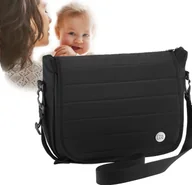 Torby i organizery dla mam - Hilanke Torba do wózka dziecięcego organizer duża dla mamy taty uniwersalna czarna - miniaturka - grafika 1