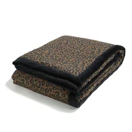 Koce i narzuty dla dzieci - La Millou - Ciepły Koc Velvet LEOPARD CHOCO by Magdalena Lamparska - miniaturka - grafika 1