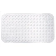 Maty antypoślizgowe - Mata antypoślizgowa pcv 35 x 70 cm biała - miniaturka - grafika 1