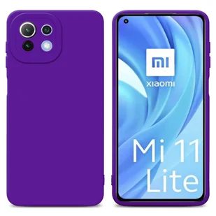 Pokrowiec Etui Do Xiaomi Mi 11 LITE (4G / 5G) / 11 LITE NE w FLUID CIEMNY FIOLET TPU Silikonowe Obudowa Ochronny Case Cover Cadorabo - Etui i futerały do telefonów - miniaturka - grafika 1