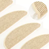 Dywany - vidaXL Samoprzylepne nakładki na schody, 15 szt., 56x20 cm, jasny beż - miniaturka - grafika 1