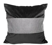 Poszewki na poduszki - Poszewka ozdobna 40x40 Velvet czarna z cyrkoniami - miniaturka - grafika 1
