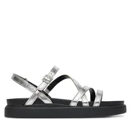 Sandały damskie - Sandały Clarks Arisetella Rose 26181261 Srebrny - miniaturka - grafika 1