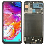 Części serwisowe do telefonów - WYŚWIETLACZ EKRAN LCD DO SAMSUNG A70 INCELL RAMKA - miniaturka - grafika 1
