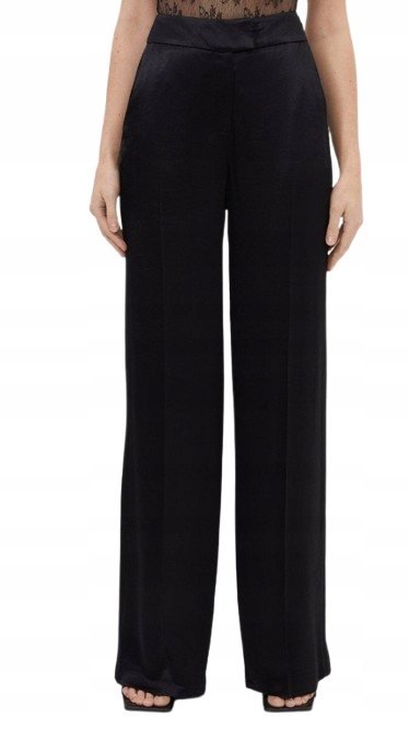 KAREN MILLEN SPODNIE ELEGANCKIE SATYNOWE CZARNE 38 1A6E1_B* 38 1A6