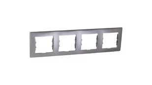 Schneider Electric Ramka 4-krotna pozioma - SEDNA SDN5800760, kolor aluminium - Klawisze i ramki - miniaturka - grafika 1