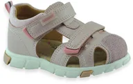 Buty dla dziewczynek - Dziewczęce sandałki zabudowane przody Befado 170P081 Shine Różowe - miniaturka - grafika 1