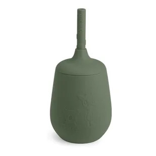Nuuroo silikonowy kubek niekapek ze słomką KOALA GIRAF Dusty Green - Kubki dla dzieci - miniaturka - grafika 1