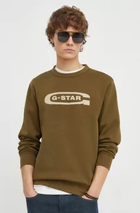 G-Star Raw bluza męska kolor zielony z nadrukiem - Bluzy męskie - miniaturka - grafika 1