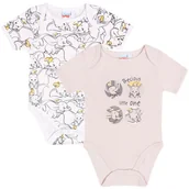 Body dla niemowląt - DISNEY Dumbo body na krótki rękaw biało-beżowe, bawełniane - 2pack 24m- 86 cm - miniaturka - grafika 1