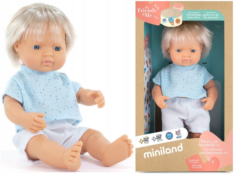Miniland Lalka Pachnąca Chłopczyk Bobas Europejczyk 38 CM My Friends And Me