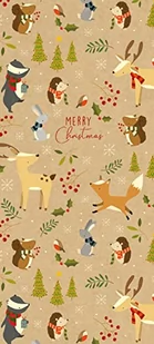 Wesołych Świąt zwierzęta bibułka, bibuła na Boże Narodzenie, bibuła na Boże Narodzenie, papier pakowy bożonarodzeniowy, chusteczkowy papier świąteczny - Szkolne artykuły papiernicze - miniaturka - grafika 1
